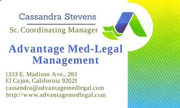 Cassandra Stevens, Sr. Coordinating Manager - Business Card